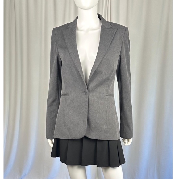 Vintage 2000’s ‘Body by Victoria’ Victoria’s Secret Grey Suit Jacket • Small - Picture 1 of 10
